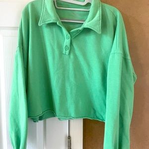 Aerie collared button down sweatshirt-size medium